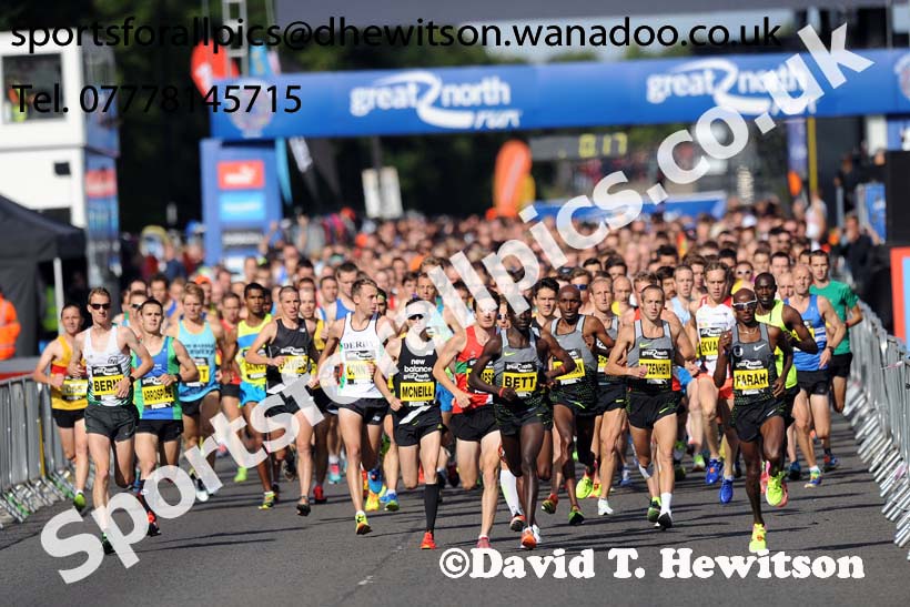 Mens Great North Run. Photo: David T. Hewitson/Sports for All Pics